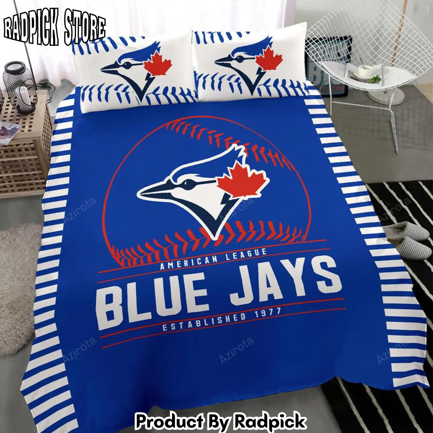 Radpick toronto blue jays bedding set rp327677